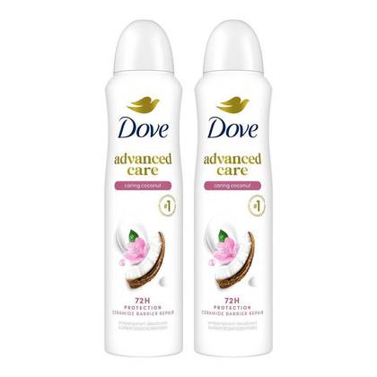 Dove Beauty Dry Spray Antiperspirant & Deodorant - Caring Coconut - 3.8oz/2ct