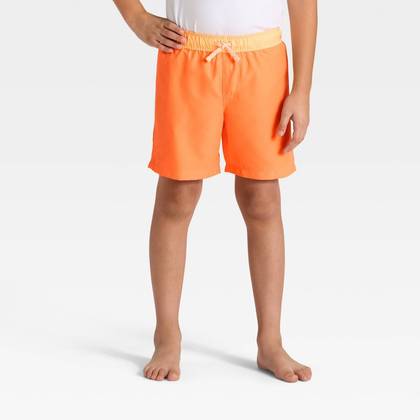 Boys' Colorblocked Trunk Swim Shorts - Cat & Jack™ Orange XS
