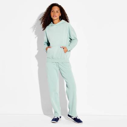 Women's Oversized Hooded Pullover Sweater - Wild Fable™ Slate Blue S