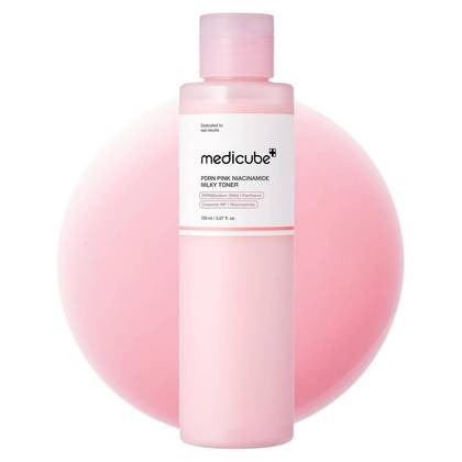medicube PDRN Pink Niacinamide Milky Toner Korean Skincare - 5.07 fl oz: Moisturizing, Skin Tone Improvement, Pore Reduction