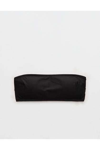 Aerie Strapless Bandeau Bikini Top True Black