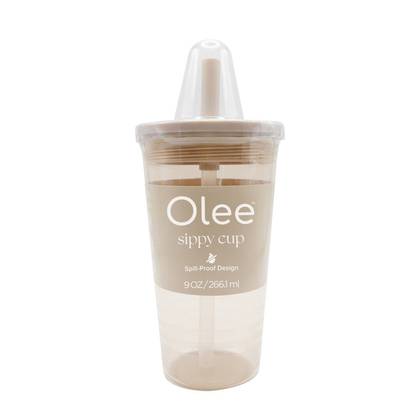 Olee Sippy Cup Tumbler with Straw + Lid Baby Bottle - Oat - 9 fl oz