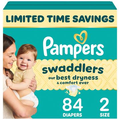Pampers Swaddlers Sensitive Disposable Diapers - Size 2 - 84ct