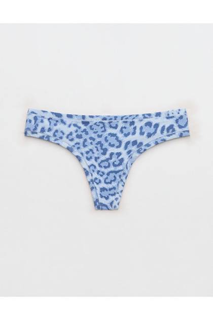 Superchill Cotton Thong Underwear Marbled Blue