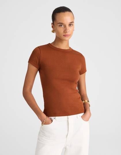 The '90s Crewneck Tee in Compact Cotton