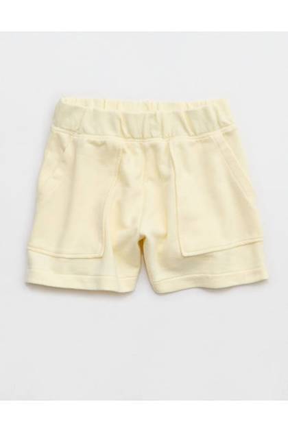 Aerie Go-To Fleece Short Cozy Yellow