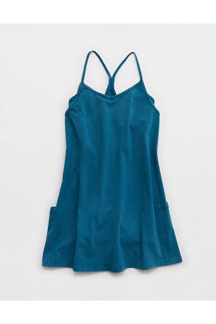 OFFLINE By Aerie OG Cotton Racerback Mini Dress Twilight Blue