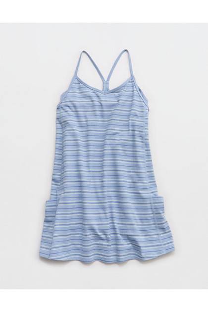 OFFLINE By Aerie OG Cotton Racerback Mini Dress Monaco Blue
