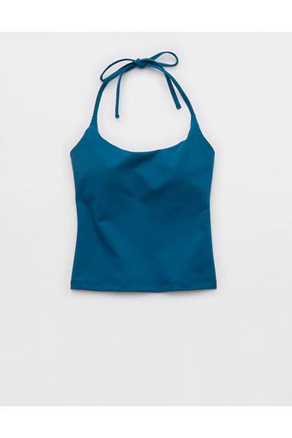 OFFLINE By Aerie The Hugger Halter Top Twilight Blue