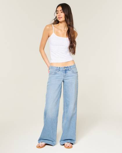 Hollister Andi Adjustable Waist Ultra Low-Rise Super Baggy Jeans