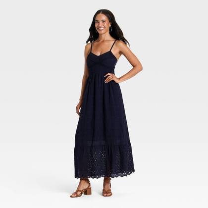Women's Cami Midi Sundress - Universal Thread™ Navy Blue XS