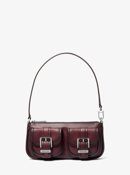 Zoe Small Burnished Leather Pochette