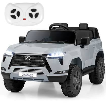 Costway Ride on Car for Kids, 24V 4WD Licensed LEXUS GX550 Electric Vehicle with Remote Gray