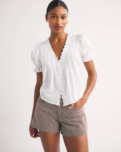 Curve Love Mid Rise A-Line Denim Short