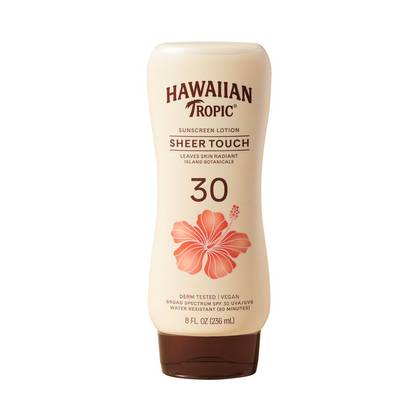 Hawaiian Tropic Sheer Touch Ultra Radiance Lotion Sunscreen - SPF 30 - 8oz: Sulfate-Free, Coconut Scented, Whole Body Application