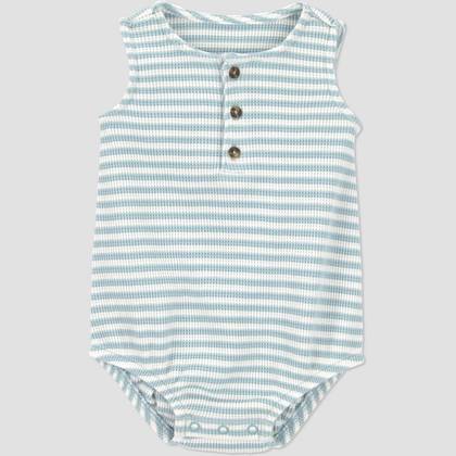 Carter's Just One You® Baby Boys' Striped Bubble Romper - Blue Newborn