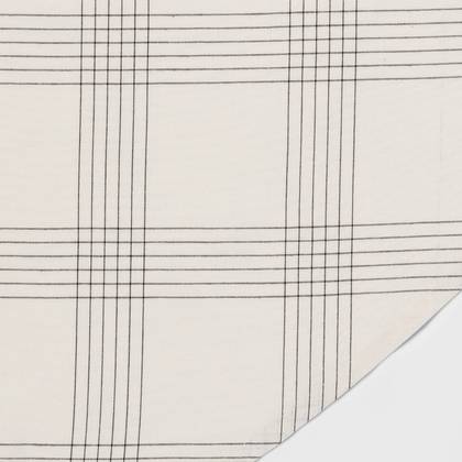 70" Cotton and Polyester Blend Open Plaid Round Tablecloth Black - Threshold™: Classic Summer Tablecloth, Machine Washable