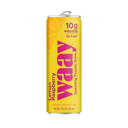Waay Sparkling 10g Protein Clear Whey + Collagen, 0g Sugar Drink - Lemon Raspberry - 12oz