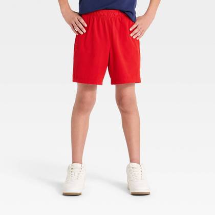 Boys' Textured Woven Shorts - All In Motion™ Red XS
