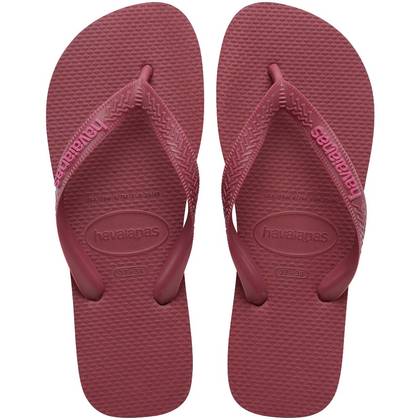 Havaianas Women's Logo Flip Sandals - Burgundy 6