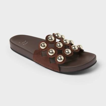 Women’s Nash Sandals with Memory Foam Insole - A New Day™ Chocolate 7.5