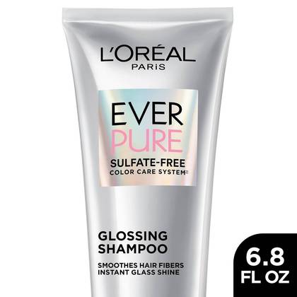 L'Oreal Paris EverPure Sulfate Free Glossing Shampoo with Glycolic Acid - 6.8 fl oz: For All Hair Types, Basic Cleansing