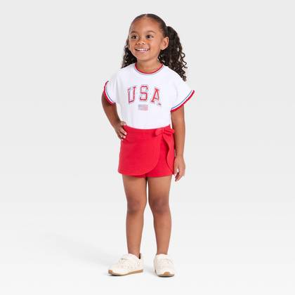Baby Girls' 4th of July USA 2pc Top and Skort Set - Cat & Jack™ 12M