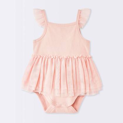Baby Girls' Tulle Sunsuit - Cloud Island™ Pink 3-6M
