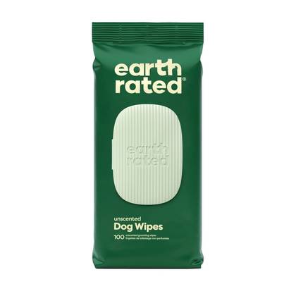 Earth Rated Thick Hypoallergenic Unscented Dog Grooming Wipes - 100ct: Alcohol-Free, All Ages, Pet Wipes