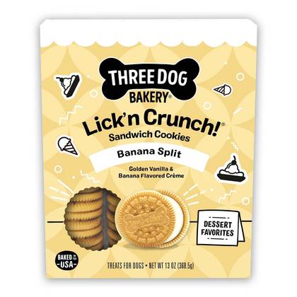 Three Dog Bakery Banana Splitz Lick'n Crunchy Dog Treats - 13oz