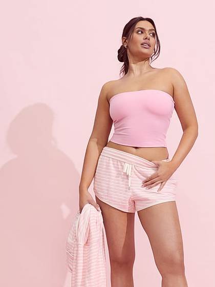 Micro Terry Curved Hem Short
