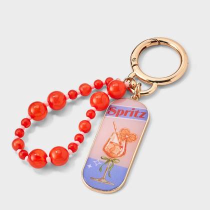 Spritz Tag & Beaded Bag Charm - A New Day™ Multi