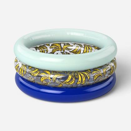 8.79'' x 6.59'' x 2.2'' Mini 3 Ring Pool Banana Printing 11 Galton Round Kiddie Pool - Sun Squad™