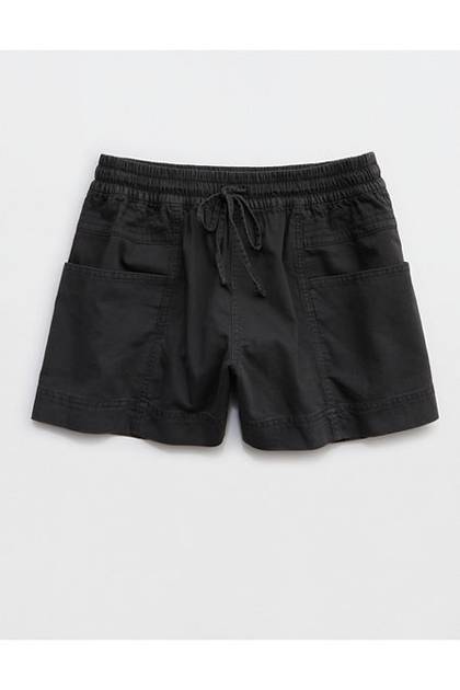 Aerie Woven Pull-On Short Smoked Gray