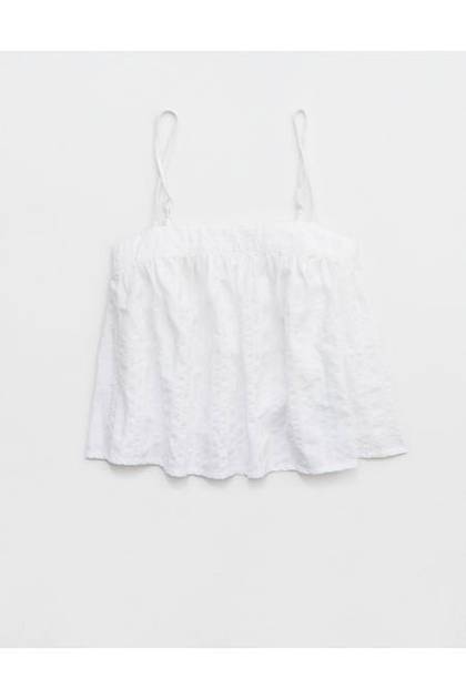 Aerie Seersucker Cami Top White
