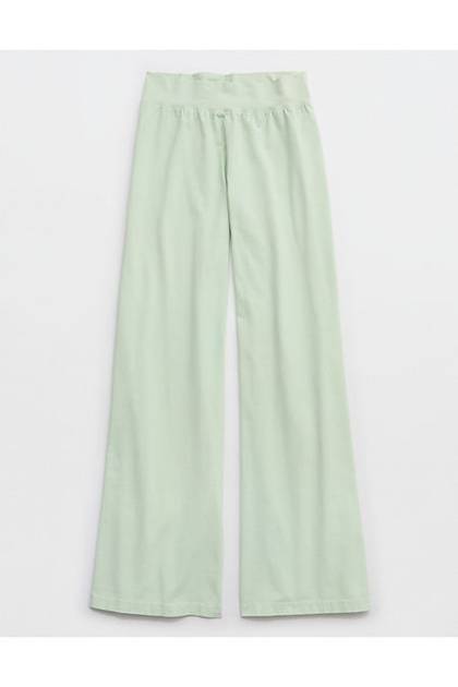 OFFLINE By Aerie OG Cotton Super Wide Leg Pant Aloe