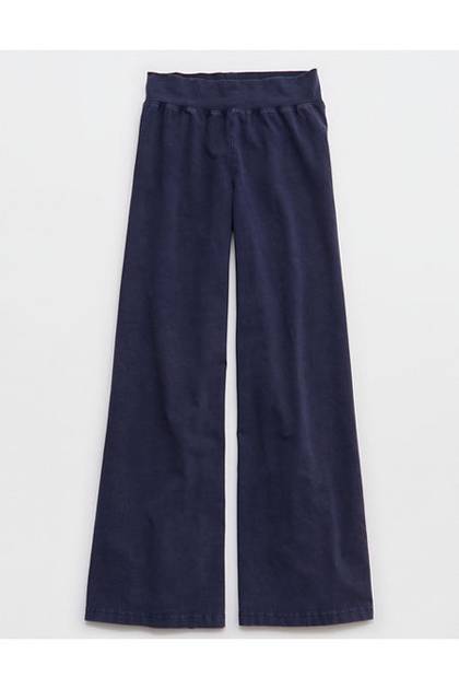 OFFLINE By Aerie OG Cotton Super Wide Leg Pant Royal Navy