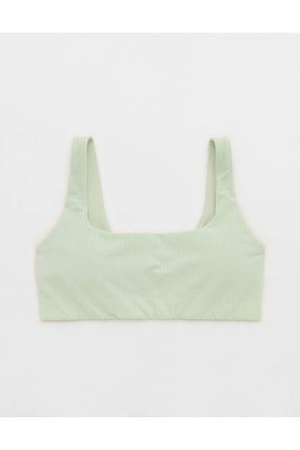 OFFLINE By Aerie Seersucker Classic Sports Bra Aloe