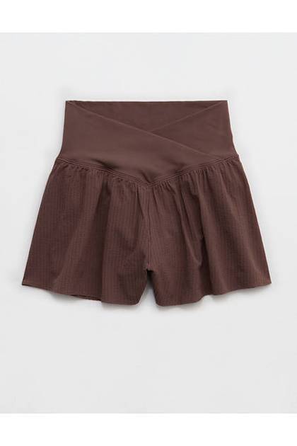 OFFLINE By Aerie Real Me Seersucker Crossover Flowy Short Relic