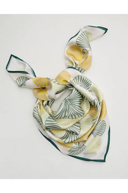 Aerie Satin Scarf Deep Forest Green