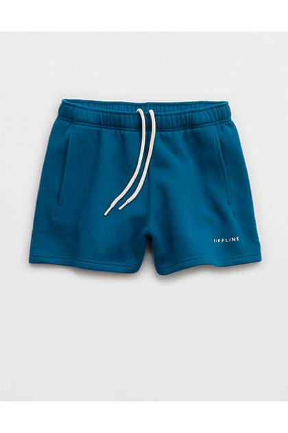 OFFLINE By Aerie 3" Cloud Fleece Short Twilight Blue