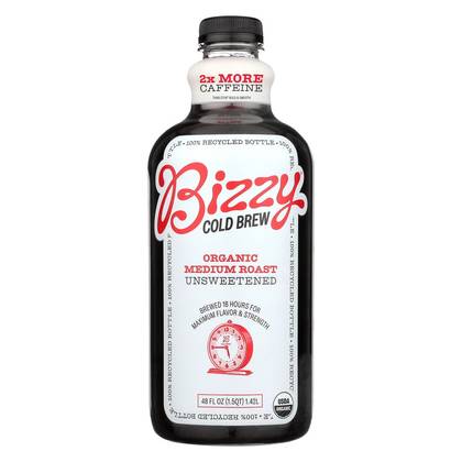 Bizzy Organic Medium Roast Cold Brew Coffee - 48 fl oz