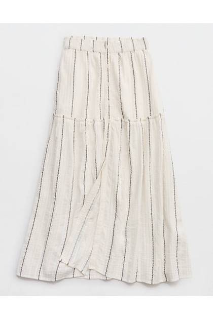 Aerie Beach Texture Maxi Skirt Soft Muslin