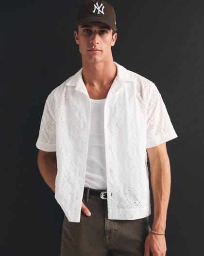 Embroidered Eyelet Shirt