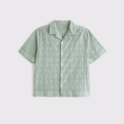 Embroidered Eyelet Shirt
