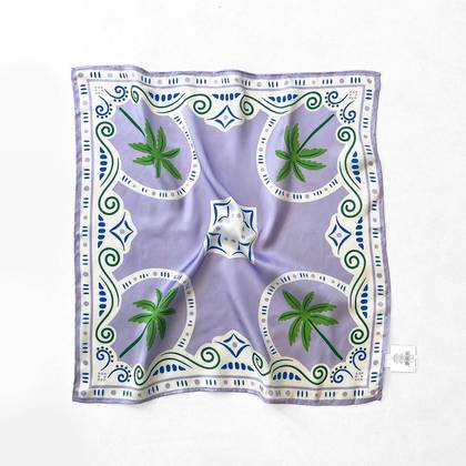 Purse Scarfs Purple Palm - Bullseye's Playground™