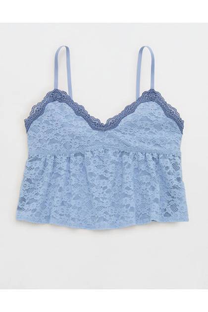 Show Off Vintage Lace Bra Top Monaco Blue