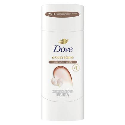 Dove Beauty Even Tone 48-Hour Antiperspirant & Deodorant Stick - Shea Butter & Vanilla - 2.6oz: Vegan, Invisible Solid, Under Arm Use