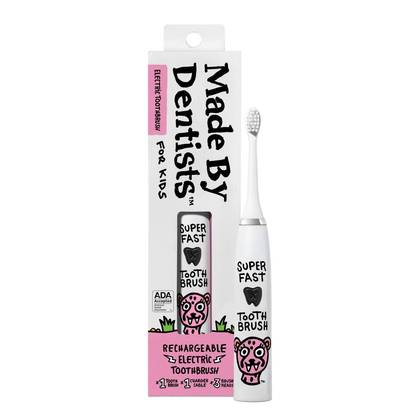 Made by Dentists Kids' Rechargeable Electric Toothbrush with 2 Replacement Toothbrush Heads - Cheetah