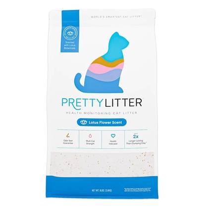 PrettyLitter Lotus Flower Cat Litter - 8lbs: Low Dust, Scented, Odor Control, Lightweight